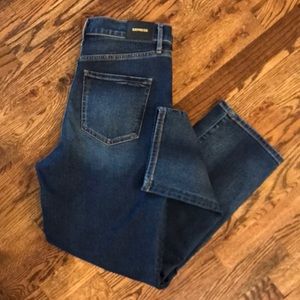 EXPRESS Straight Ankle High Rise Jeans